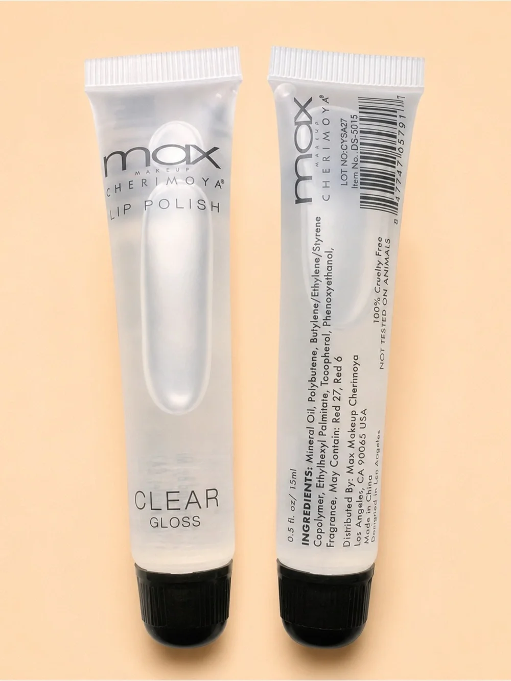 MAX Makeup Cherimoya Lip Polish Clear Gloss – Lot of 2